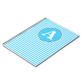 Spiraal Notebook, Aangepaste Monogram Sjabloon Notitieboek (Linkerzijde)