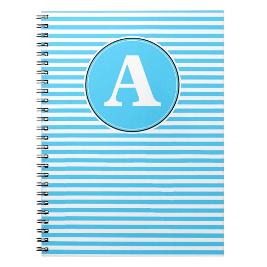 Spiraal Notebook, Aangepaste Monogram Sjabloon Notitieboek (Voorkant)