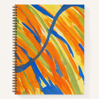 Spiraal Notebook-Dikke kleurrijke Abstracte Kunstp Notitieboek