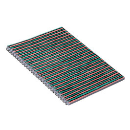 Spiraal Notebook, Geschilderde Strepen, Turquoise  Notitieboek