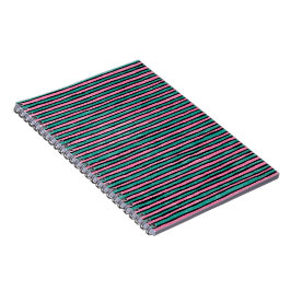 Spiraal Notebook, Geschilderde Strepen, Turquoise  Notitieboek