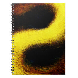 Spiraal Notebook, Goud Stof Abstracte Digitale Kun Notitieboek