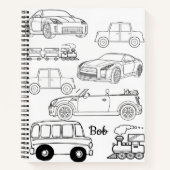 Spiraal Notebook Kleuren Auto's Treinen Notitieboek (Voorkant)