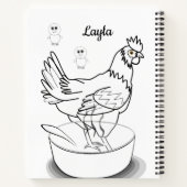 Spiraal Notebook Kleuren Kip Notitieboek (Achterkant)