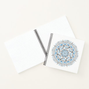 Spiraal Notebook met Blauwe Mandala Ontwerp Notitieboek