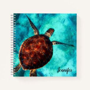 Spiraal Notebook met Ontwerp van Zeeschildpad Notitieboek