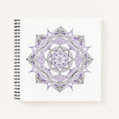 Spiraal Notebook met Paarse Mandala Ontwerp Notitieboek (Voorkant)