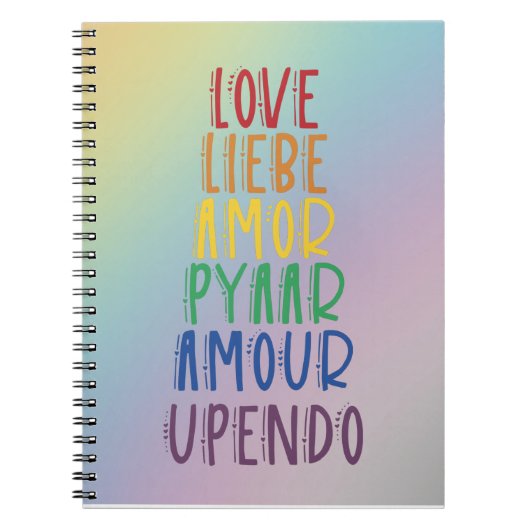 Spiraal Notebook met Taal van de Liefde Notitieboek (Voorkant)