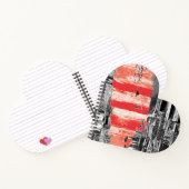 Spiraal Notebook – Rood Pulse Abstract Ontwerp Notitieboek (Binnen)