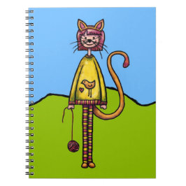 Spiraal Notebook, Schattig Kat Meisje Notitieboek