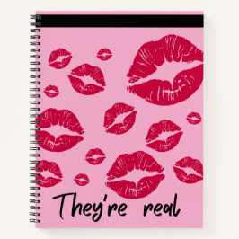 Spiraal Notebook Ze zijn Echt Lip Kusjes College  Notitieboek