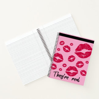 Spiraal Notebook Ze zijn Echt Lip Kusjes College Notitieboek