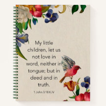 Spiraal Notitieboek - 1 Johannes 3:18 KJV