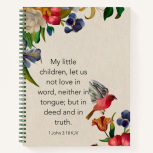 Spiraal Notitieboek - 1 Johannes 3:18 KJV