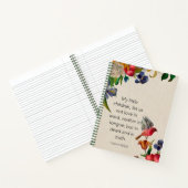 Spiraal Notitieboek - 1 Johannes 3:18 KJV (Binnen)