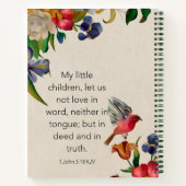 Spiraal Notitieboek - 1 Johannes 3:18 KJV (Achterkant)