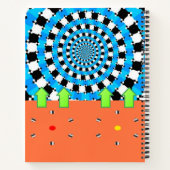 Spiraal Notitieboek Abstract Blauw Sinaasappel (Achterkant)