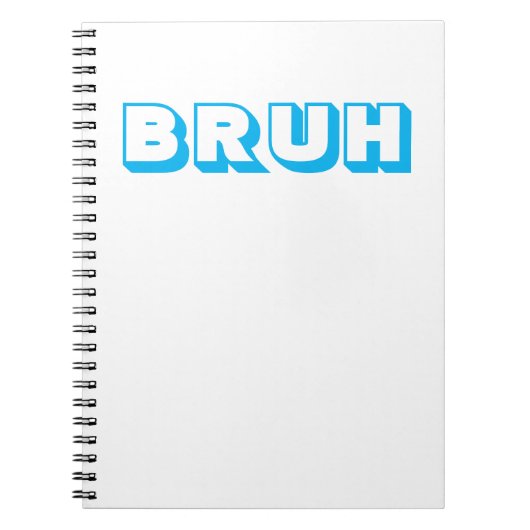 SPIRAAL NOTITIEBOEK "BRUH"  (Voorkant)