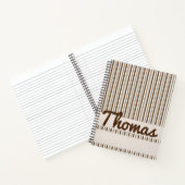Spiraal Notitieboek Bruin Stripe doorn (Binnen)