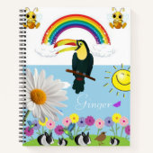 Spiraal Notitieboek Bumblebee konijnen Parrot Sun (Voorkant)