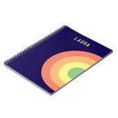 spiraal Notitieboek doel regenboog blauw, perzik (Linkerzijde)