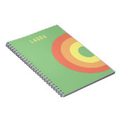 spiraal Notitieboek doel regenboog roze, perzik (Rechterzijde)