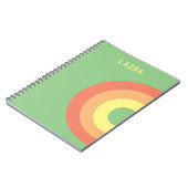 spiraal Notitieboek doel regenboog roze, perzik (Linkerzijde)