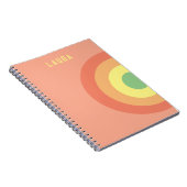 spiraal Notitieboek doel regenboog roze, perzik (Rechterzijde)