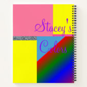 Spiraal Notitieboek Geel Roze Abstract (Achterkant)