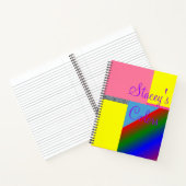 Spiraal Notitieboek Geel Roze Abstract (Binnen)