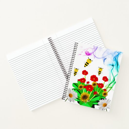 Spiraal Notitieboek Geel Zonnebloem Bumblebee Flor (Binnen)