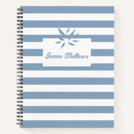 Spiraal Notitieboek Gestreept Minimalistisch Blauw