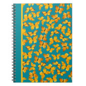  spiraal Notitieboek, gouden vlinders op Blauwgroe Notitieboek (Voorkant)