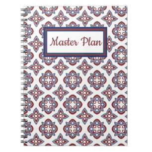 Spiraal Notitieboek Heldere tegel print