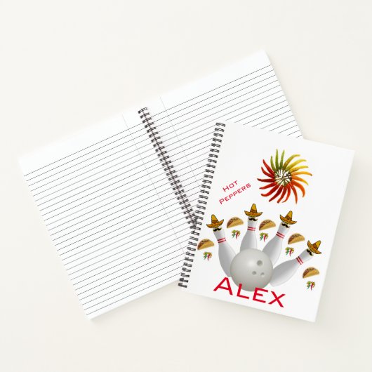 Spiraal Notitieboek Hot Peppers Bowling Balls (Binnen)