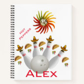 Spiraal Notitieboek Hot Peppers Bowling Balls (Voorkant)