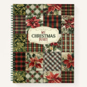 Spiraal Notitieboek Kerst Vintage Patchwork (Voorkant)
