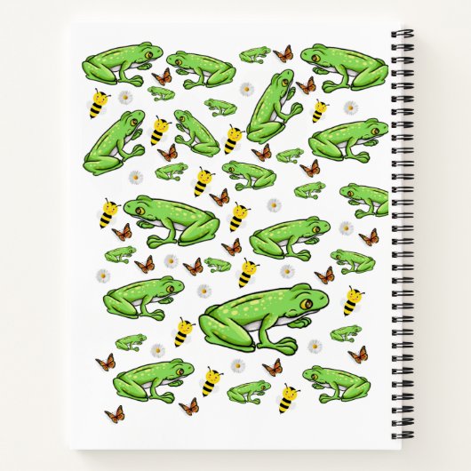 Spiraal Notitieboek Kikker Bumblebee Butterfly (Achterkant)