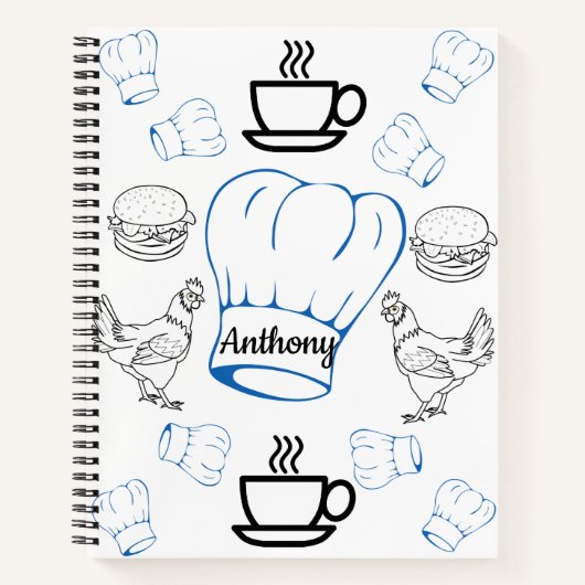 Spiraal Notitieboek Kleurplaat Chef (Voorkant)