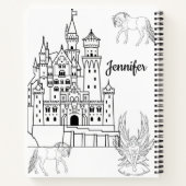 Spiraal Notitieboek Kleurplaat Fairy Castle (Achterkant)