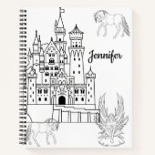 Spiraal Notitieboek Kleurplaat Fairy Castle (Voorkant)