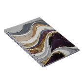 Spiraal Notitieboek met dromerig paarse golven ont (Rechterzijde)