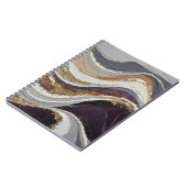 Spiraal Notitieboek met dromerig paarse golven ont (Linkerzijde)