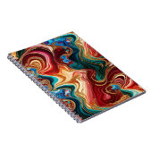 Spiraal Notitieboek met gekleurd marmeren ontwerp (Rechterzijde)