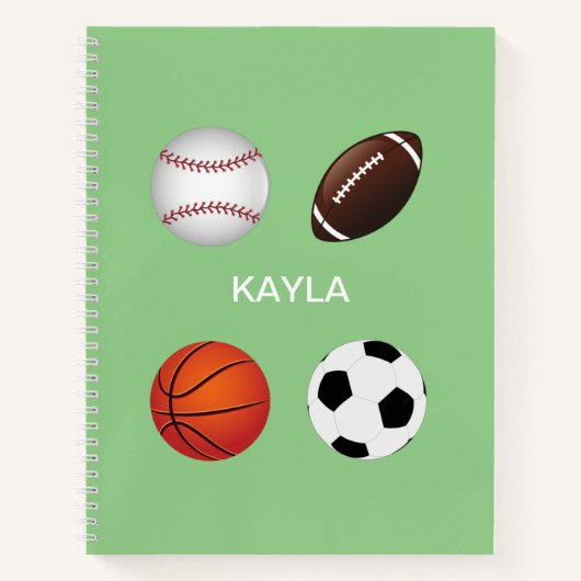 SPIRAAL NOTITIEBOEK MET KINDERNAAM. (Voorkant)