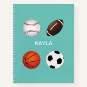 SPIRAAL NOTITIEBOEK MET KINDERNAAM. (Voorkant)