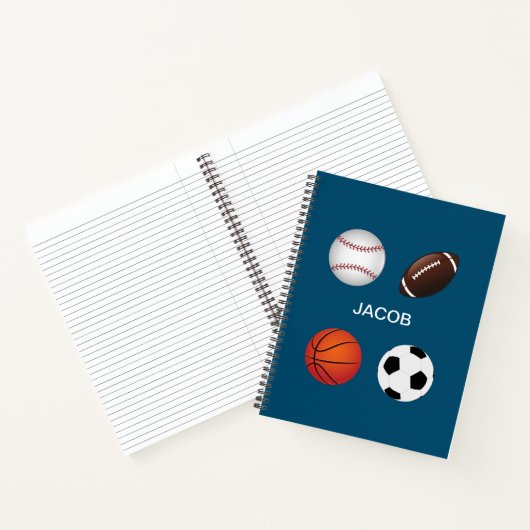 SPIRAAL NOTITIEBOEK MET KINDERNAAM. (Binnen)