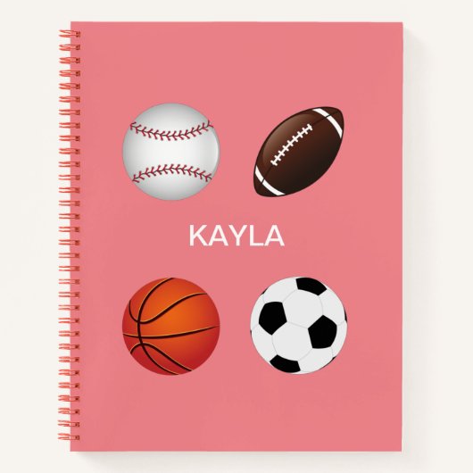 SPIRAAL NOTITIEBOEK MET KINDERNAAM. (Voorkant)