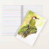 Spiraal Notitieboek met Waterverf Green Woodpecker (Binnen)