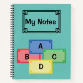 Spiraal Notitieboek - Mijn Notities Labels  (Voorkant)